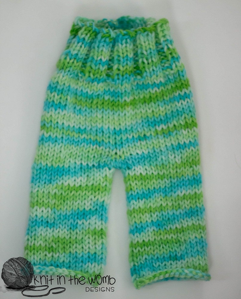 Cutie Patootie Pant Pattern - PDF PATTERN - knitting pattern - knit photo prop - newborn pants - cloth diapering - diaper cover