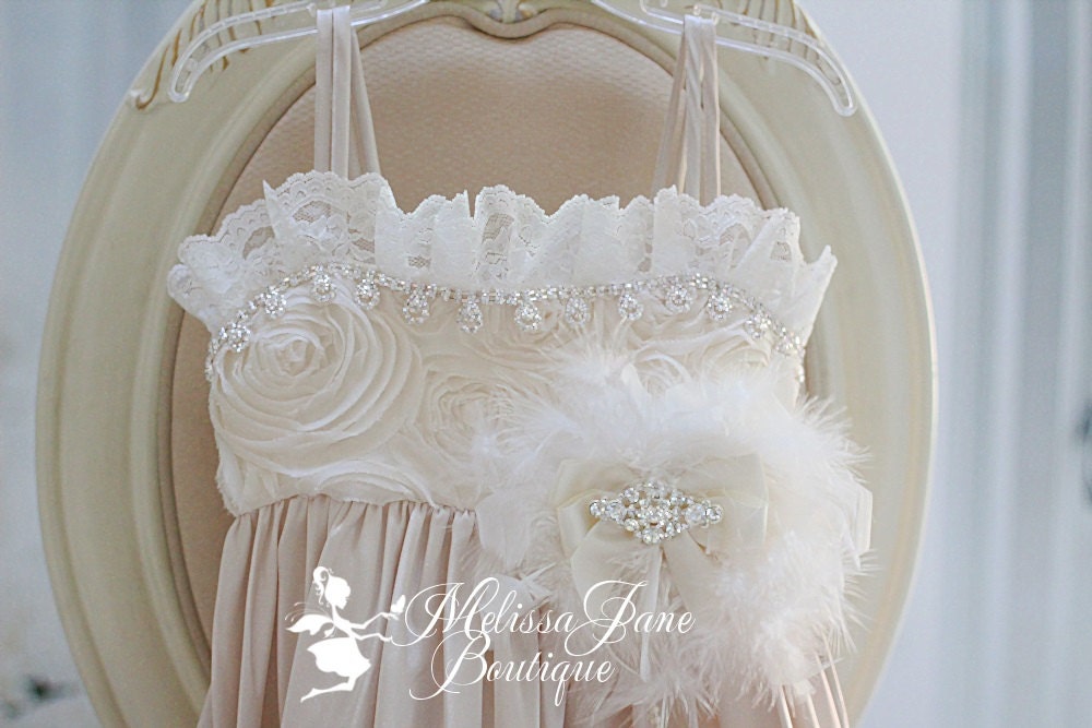 A Day To Dance Satin Rosette Flower Girl Dress