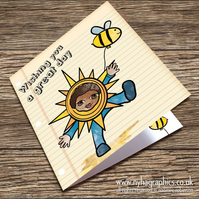 Great Day Greeting Card - Lil Sunny - Blank Card