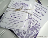 Calligraphy Garden Wedding Invitations