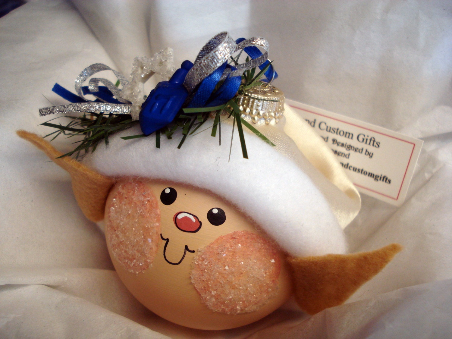 Hanukkah Elf Ornament Personalized