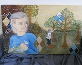 The Orchard - Folk Style Oil Painting