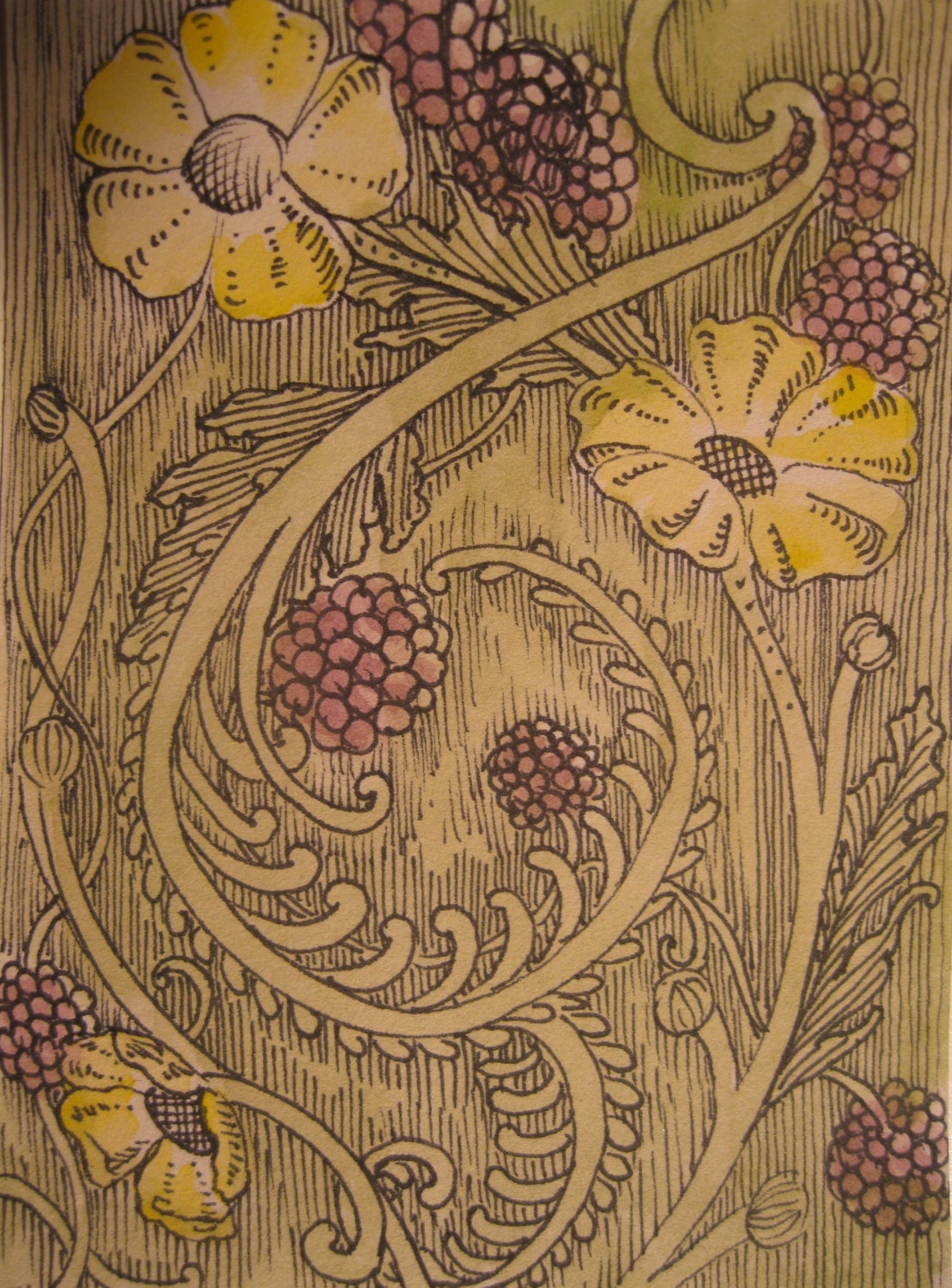 Berry and Fern - Mini Dawing