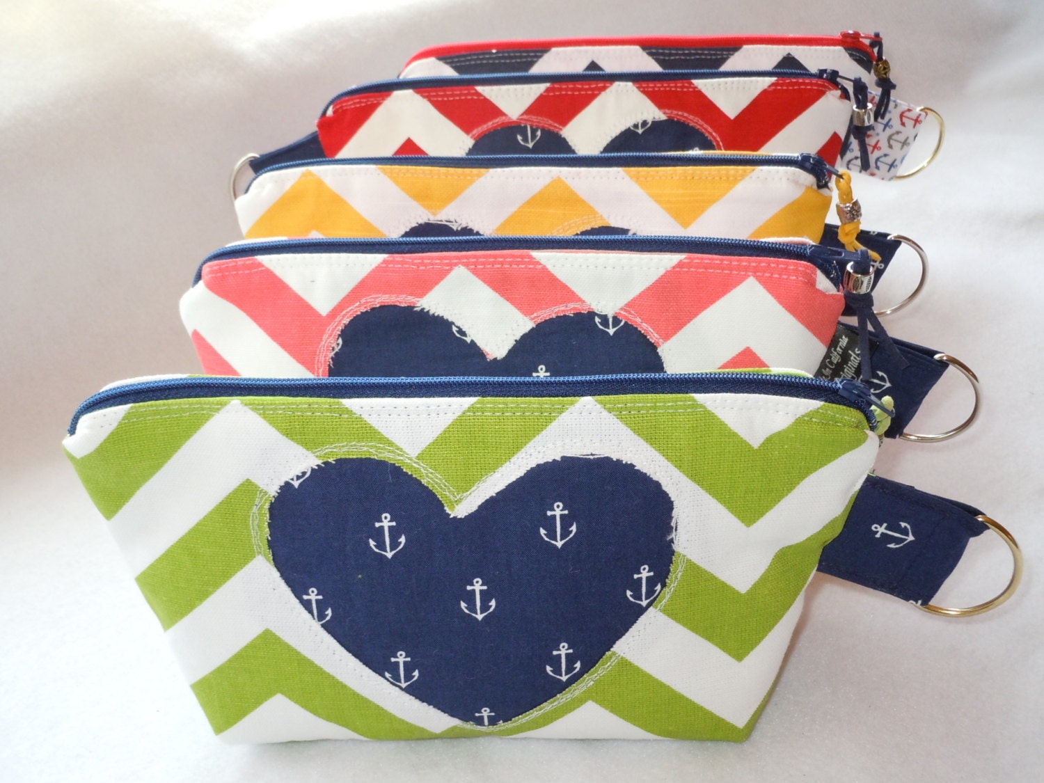 Chevron Anchor Cosmetic Bag