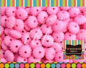 25 Gumball Beads, 14mm Beads, Bubblegum Beads, Pink Spacer Bead, Acrylic Bead, Pink Resin Beads, Round Flat Beads, Chunky Beads