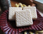 Cucumber Mint scented soap in a Celtic Square design