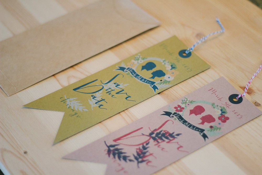 DIY printable- Bookmark save the date- Library book wedding collection