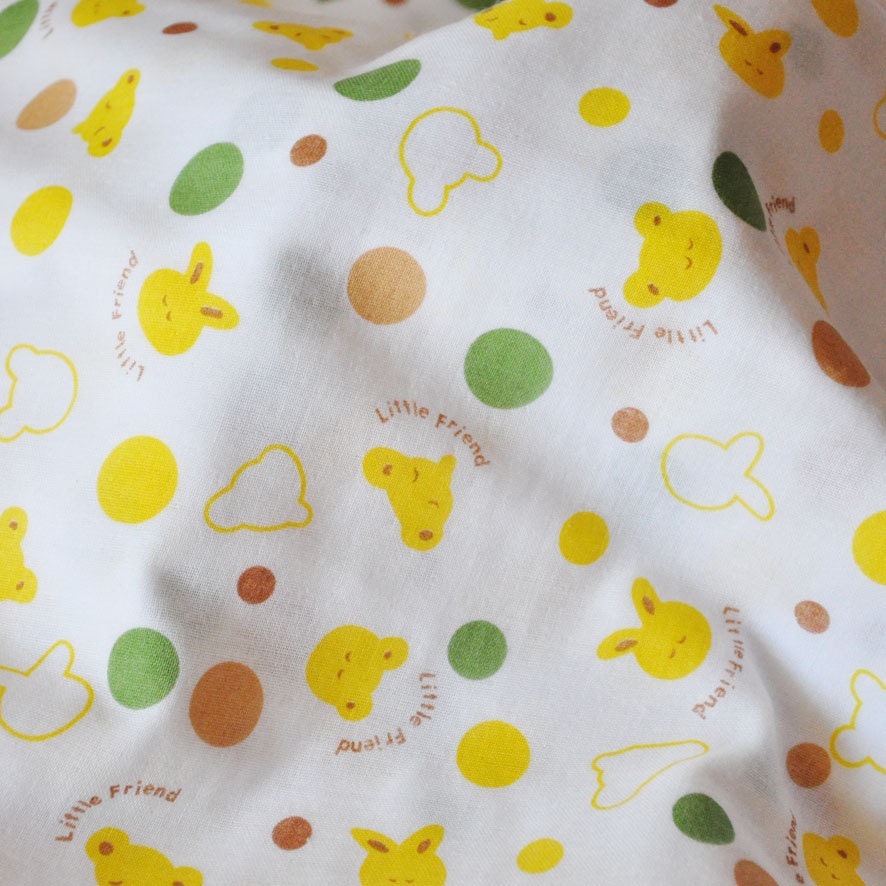 30% off double layer gauze, baby cotton underwear fabric, 1.5 x 0.5 yards (140 x 46cm), frog n bear, 263