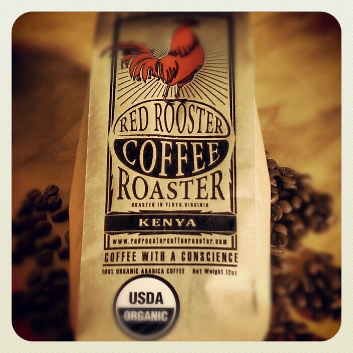 KENYA Kia Ora-12oz Fair Trade, Organic, Whole Bean Kenya- Medium Roast