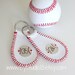 The Original Baseball Keychain - genuine leather - Hand Stamped Charm