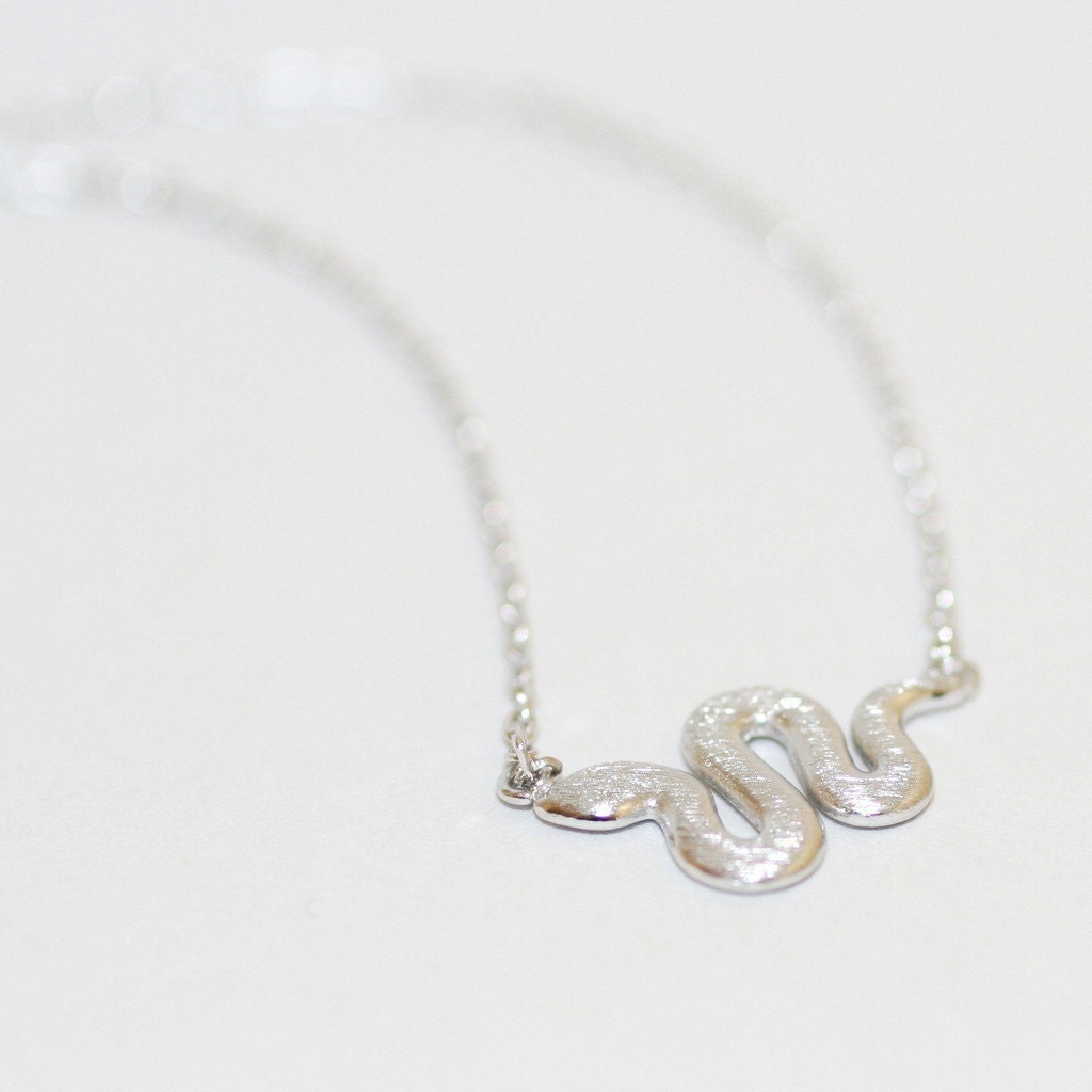 Delicate Snake Necklace - Silver Plated