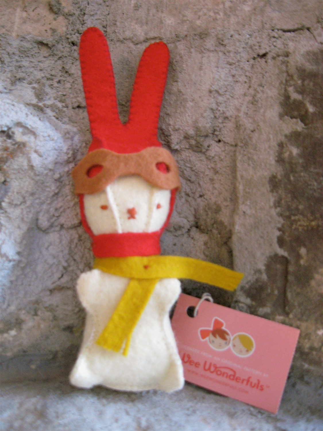 Wee Wonderfuls Tiny Aviator Bunny Rabbit Plush