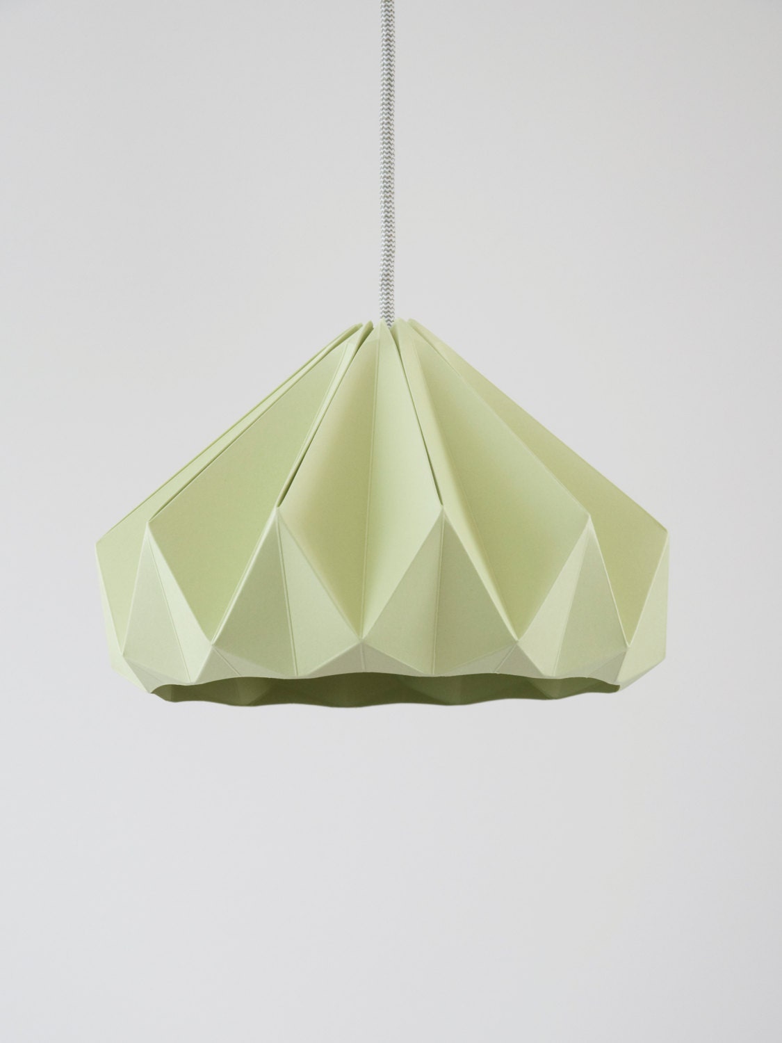 Chestnut paper origami lampshade Autumn Green