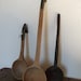 3 Large French Vintage Wooden Spoons