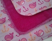 Washcloth, Baby Girl Gift, Bathroom Towel, Bathroom Decor, Whales