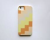 Modern Steps iPhone 4/4s case l iPhone 5 case l Pattern orange yellow pink gray geometric redtilestudio