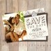 Save The Date Card or Magnet Vintage Classy Wedding