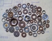 Lovely Rusty Metal Washers & Round Pieces - Salvaged Supplies - Found Objects for Jewelry, Assemblage or Altered Art