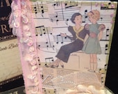 Journal album writing book shabby chic style