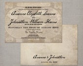 Vintage Wedding Invitation - Vintage Map 1