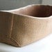 Large Burlap Brown Fruit Bowl - Handmade ceramic burlap pot