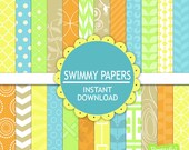 50% Off Sale Digital Paper Pack - Personal and Commercial Use - Swimmy (554) Il_170x135