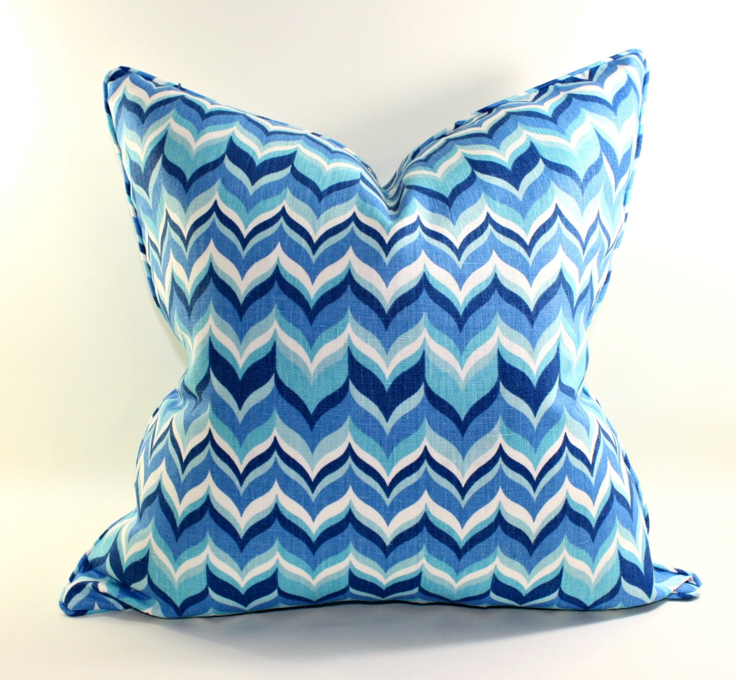 Jonathan Adler Wabash Aquamarine Blue Pillow Cover, Linen Pillow, Cushion, Toss Pillow, Kravet