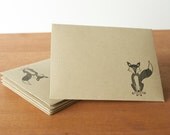 kraft brown envelopes set of five: fox