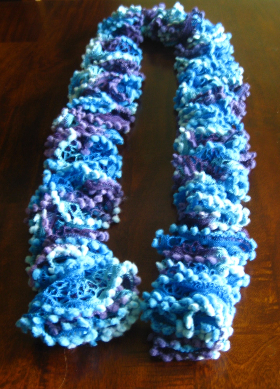 Flamenco Blues Ruffle Scarf