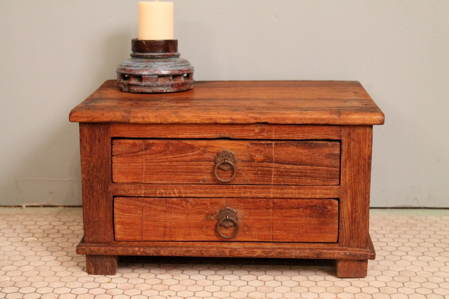 SALE Vintage 2 Drawer Storage Table Children's Desk/Chest Charging Station Jewelry Box