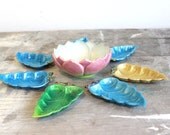 vintage enamel snack set