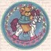 Vintage 1984 Lucy Rigg Teddy Bear Rocking Horse Sticker
