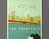 San Francisco 16x20 / Nursery Decor, LARGE City Poster, Hipster Art, Modern Loft, Trendy, Typography Print, Giclee, Travel Theme, Digital