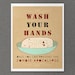Wash Your Hands or Zombies 11x14 / Typographic Print, Large Art Poster, Funny Bathroom Decor, Walking Dead, Zombie Apocalypse