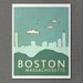 Boston Massachusetts 16x20 / Modern Baby Nursery Decor, LARGE Typography Poster, Giclee, Illustration, American Travel Theme, Digital Print