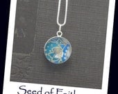 Seeds of Faith, Paisely Blue Sterling Silver Pendant