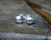 Faceted Sterling Silver Gem Earrings Eco Friendly Jewelry