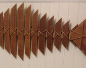 Large Fish Skeleton Sign Wall Art Beach Lake House Coastal Sign Sculpture