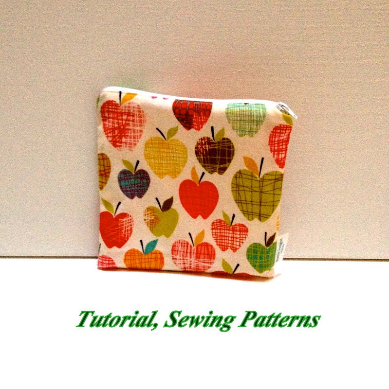 Tutorial for Wateproof Snack Bags, Wet Bags and Sandwich Bags with Patterns PDF