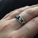 1850's Steel Coffin Nail, Sterling and Gold Ring