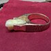 Real Human Tooth Tension Set Silver Ring