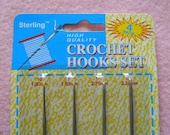 Crochet Hooks - Set of Four Metal Hooks - Craft Destash
