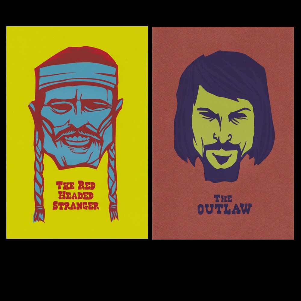 Outlaw Country Six-Pack portrait prints