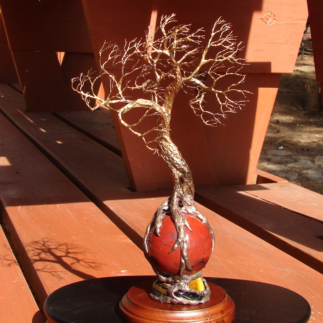 Tree Of Life Wind SPiRiT Australian Rainforest Red Jasper Sphere original art, Wedding, Anniversary, Fathers Day, Summer gift ideas