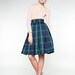 Navy Blue Tartan Woolen Skirt by Mrs Pomeranz