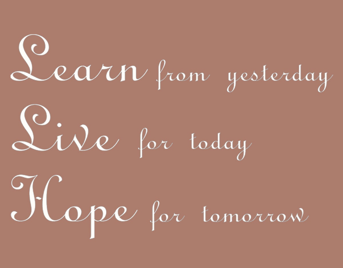 Vinyl wall quote wall decal wall letters words Learn Live Hope
