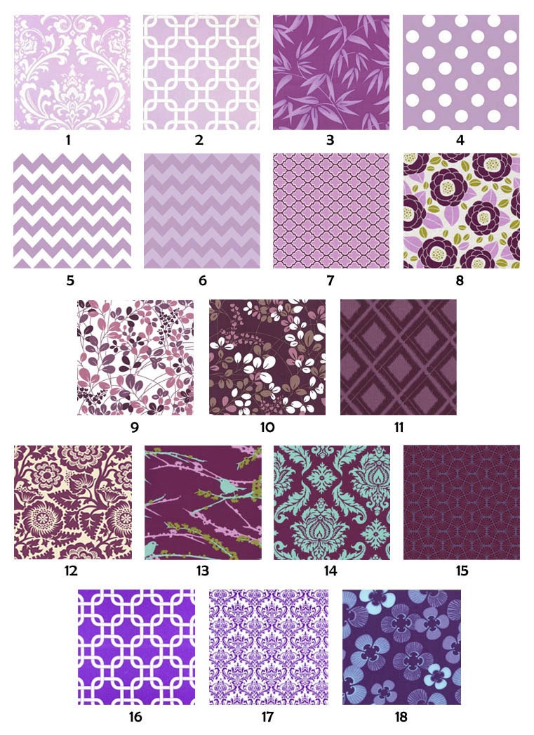 Purple Bridesmaid Clutches Choose Your Fabric Set of 5
