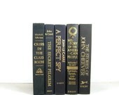 Vintage  Black Books gold Lettering