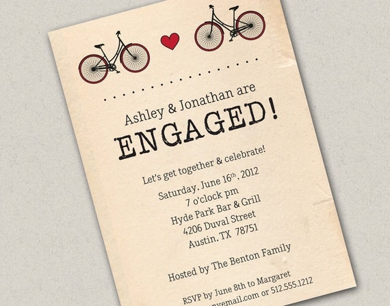 Two Bicycles Engagement Invite Il_570xn