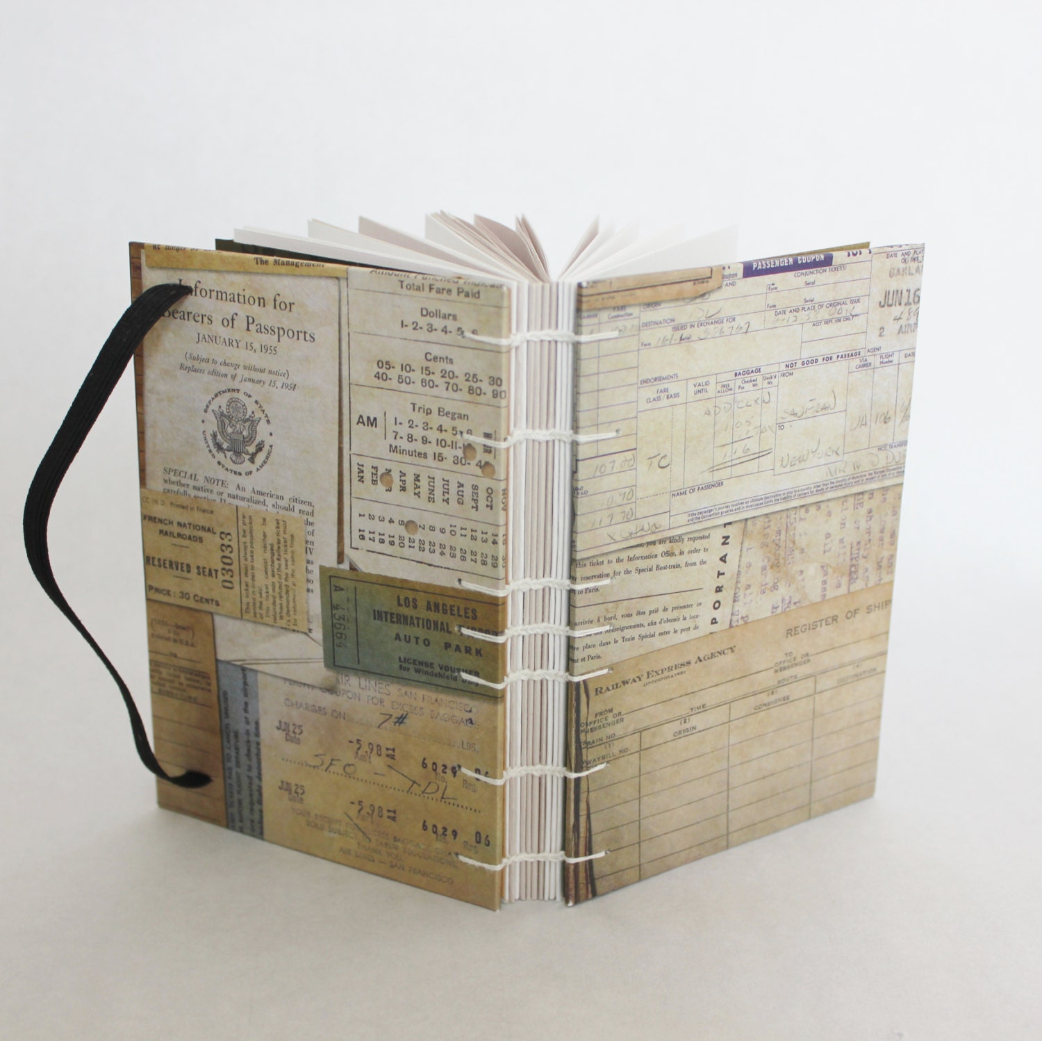 Hand-stitched Journal: Travel Documents